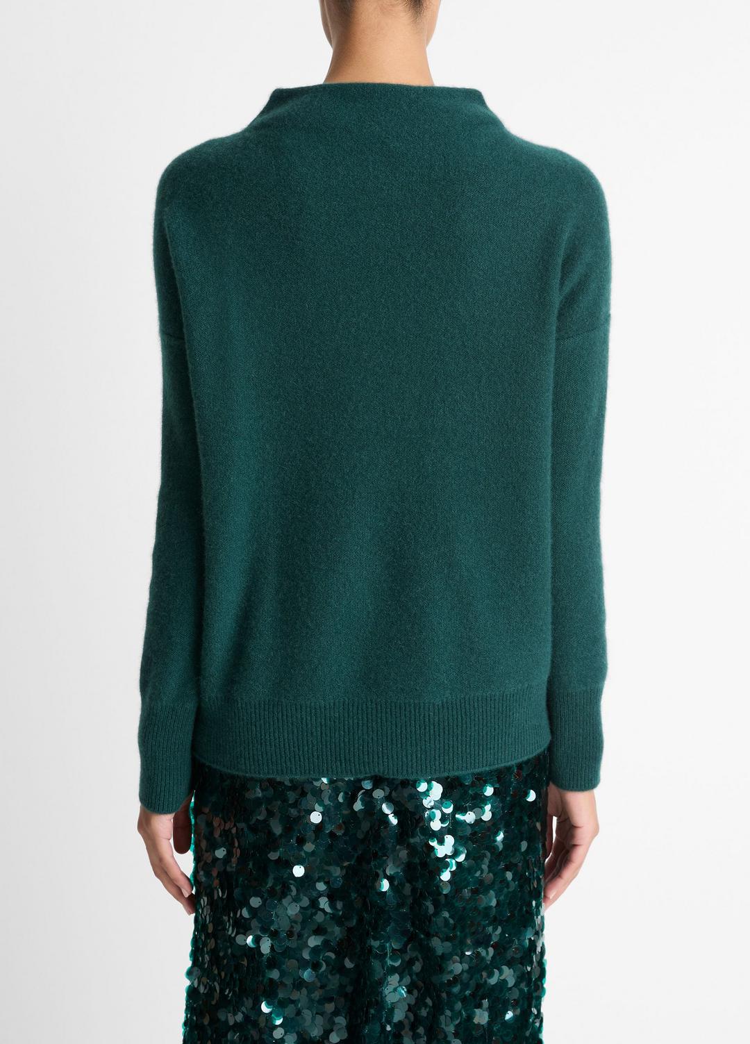 Plush Cashmere Funnel-Neck Sweater in Turtleneck - JUNIPER | VINCE Women