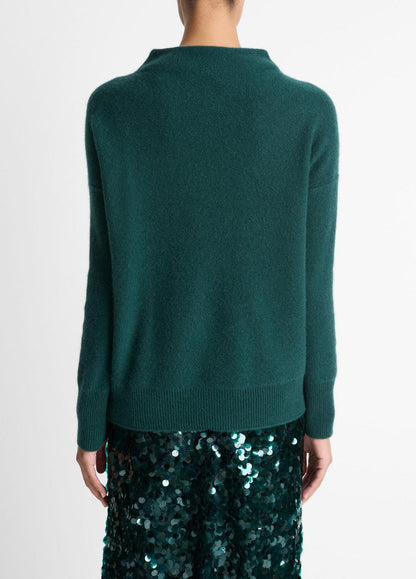 Plush Cashmere Funnel-Neck Sweater in Turtleneck - JUNIPER | VINCE Women
