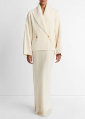 Wool-Blend Draped Sweater Coat in Sweaters - OFF WHITE | VINCE Women