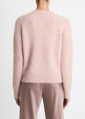 Brushed Alpaca-Blend Crew Neck Sweater in Crew Neck - BEET ROOT | VINCE Women