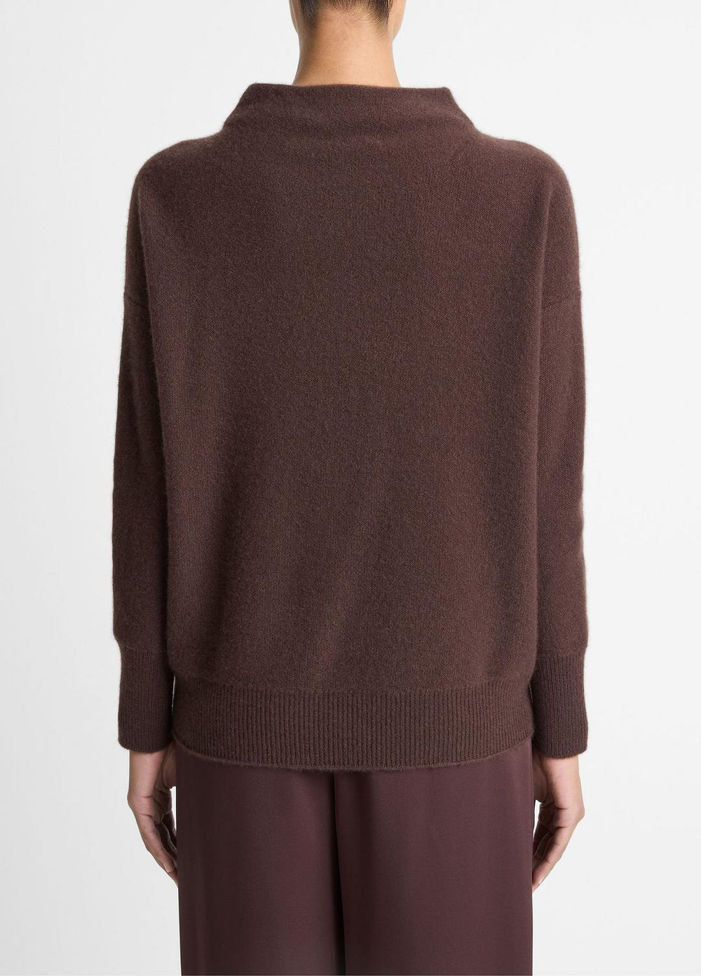 Plush Cashmere Funnel-Neck Sweater in Turtleneck - TRUFFLE | VINCE Women