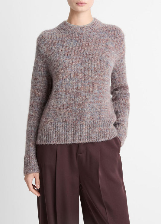 Marled Crew Neck Sweater in Crew Neck - COGNAC COMBO | VINCE Women