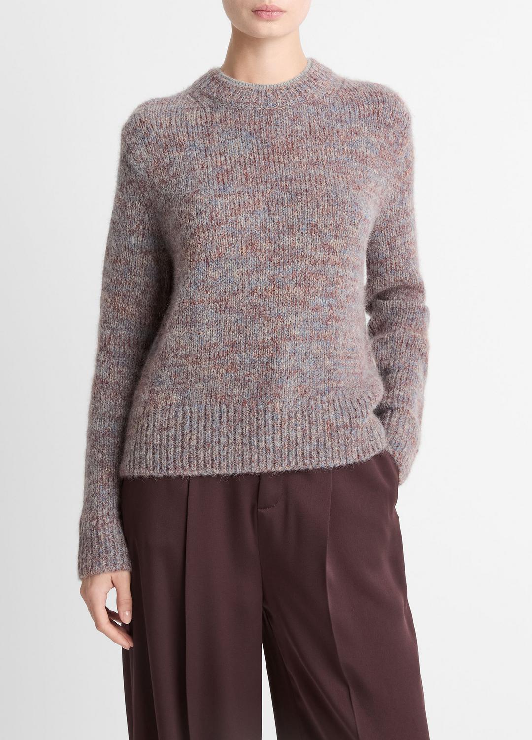 Marled Crew Neck Sweater in Crew Neck - COGNAC COMBO | VINCE Women