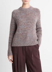Marled Crew Neck Sweater in Crew Neck - COGNAC COMBO | VINCE Women