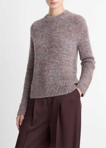 Marled Crew Neck Sweater in Crew Neck - COGNAC COMBO | VINCE Women