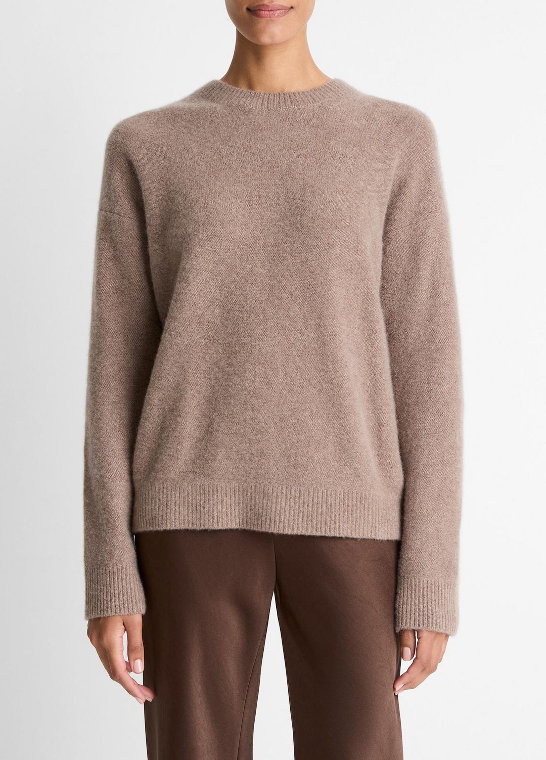 Plush Cashmere Crew Neck Sweater in Crew Neck - HEATHER DOE | VINCE Women