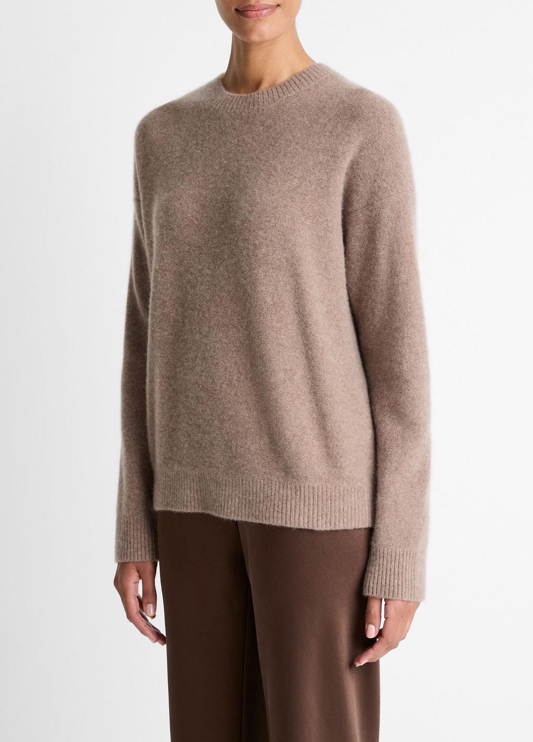 Plush Cashmere Crew Neck Sweater in Crew Neck - HEATHER DOE | VINCE Women