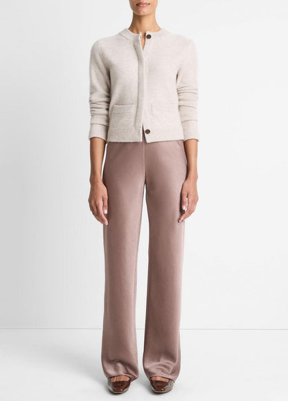 Plush Cashmere Shrunken Cardigan in Cardigans - MARBLE | VINCE Women