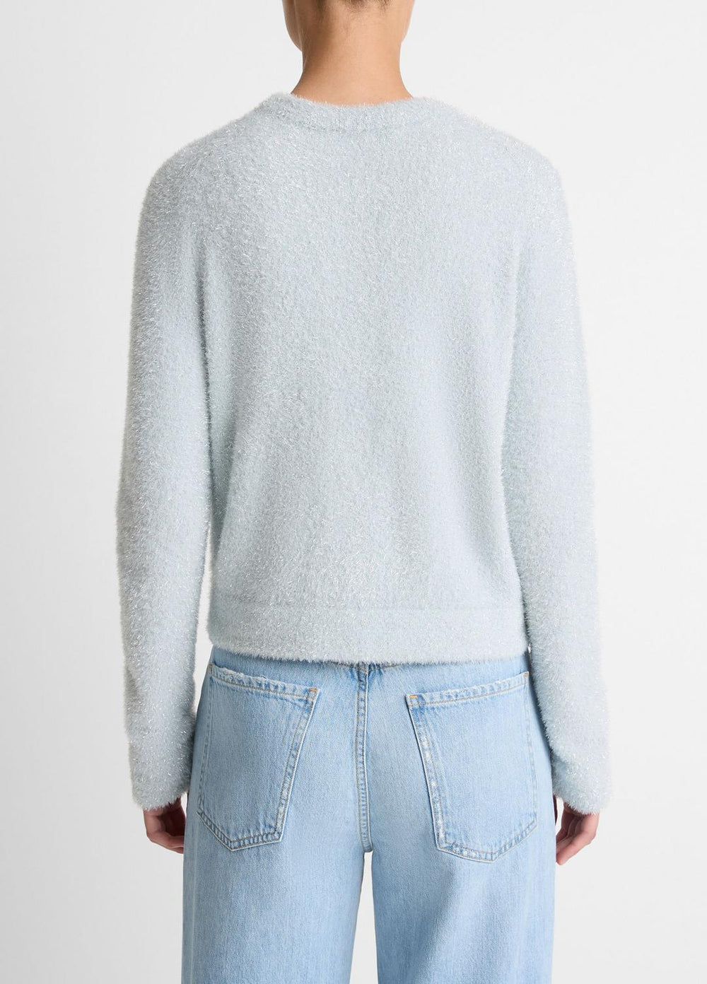 Metallic Eyelash Cardigan in Cardigans - GLACIER | VINCE Women