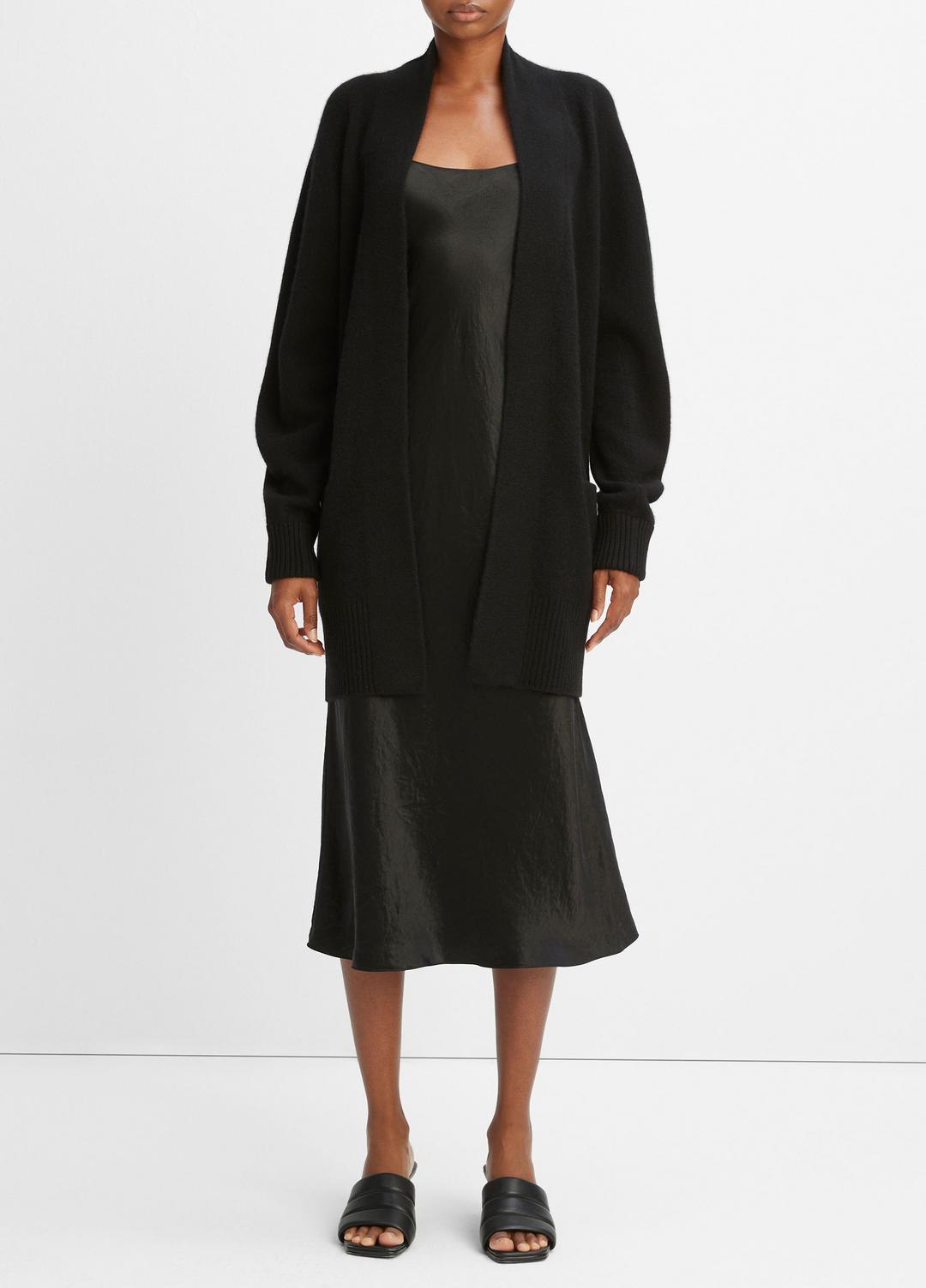 Cashmere Open-Front Cardigan in Cardigans - BLACK | VINCE Women