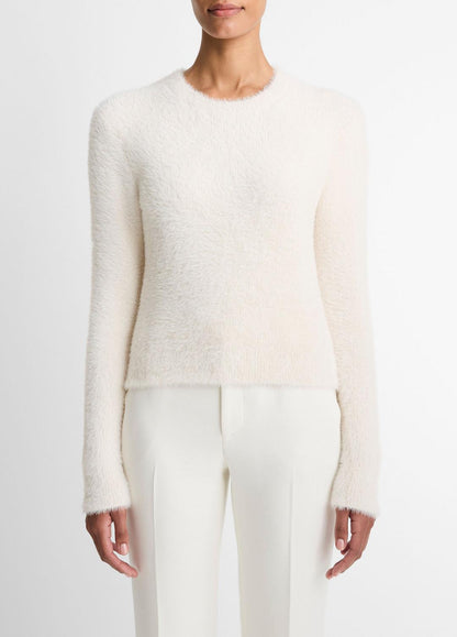 Eyelash Crew Neck Sweater in Crew Neck - CHIFFON | VINCE Women