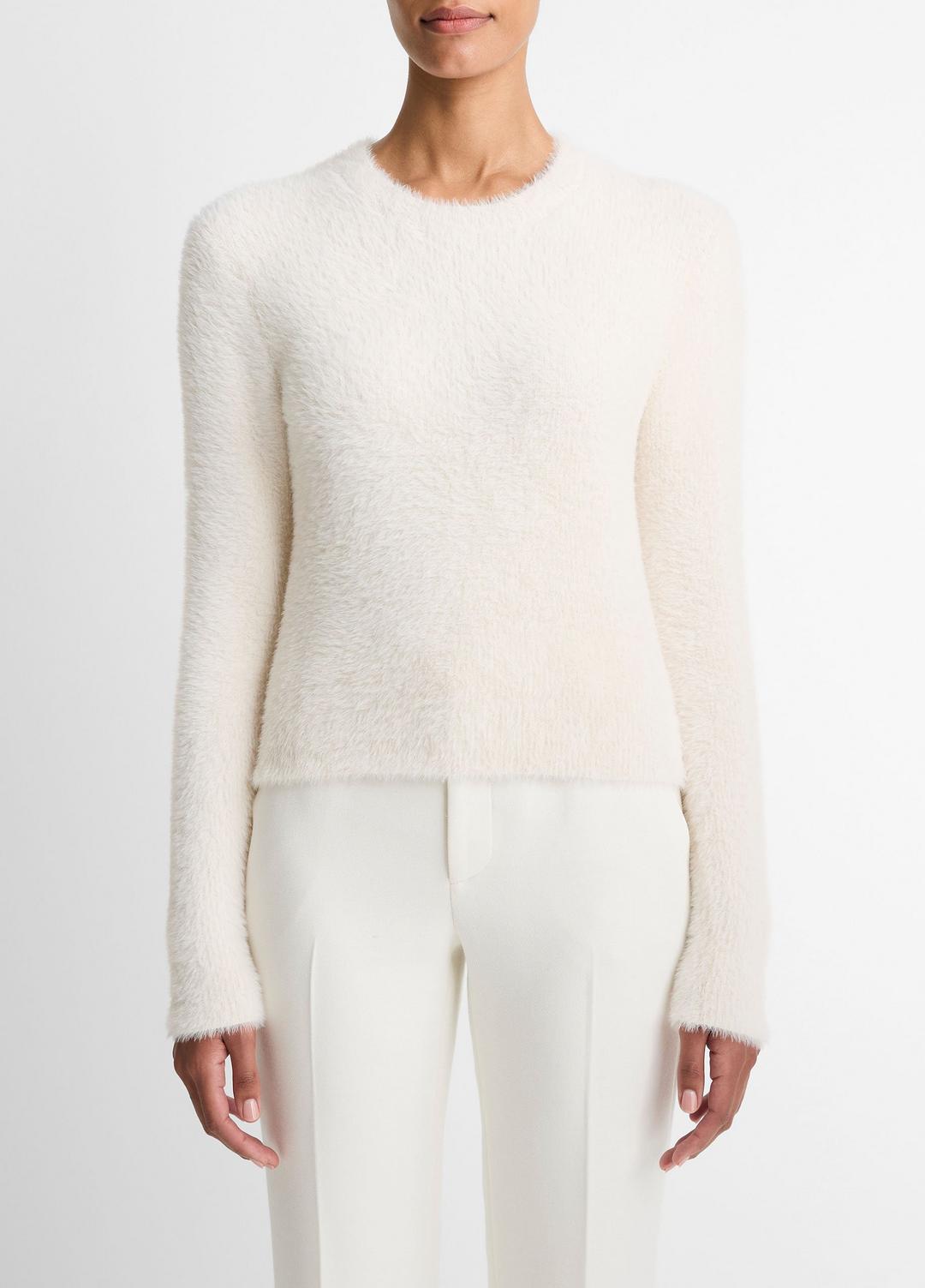 Eyelash Crew Neck Sweater in Crew Neck - CHIFFON | VINCE Women