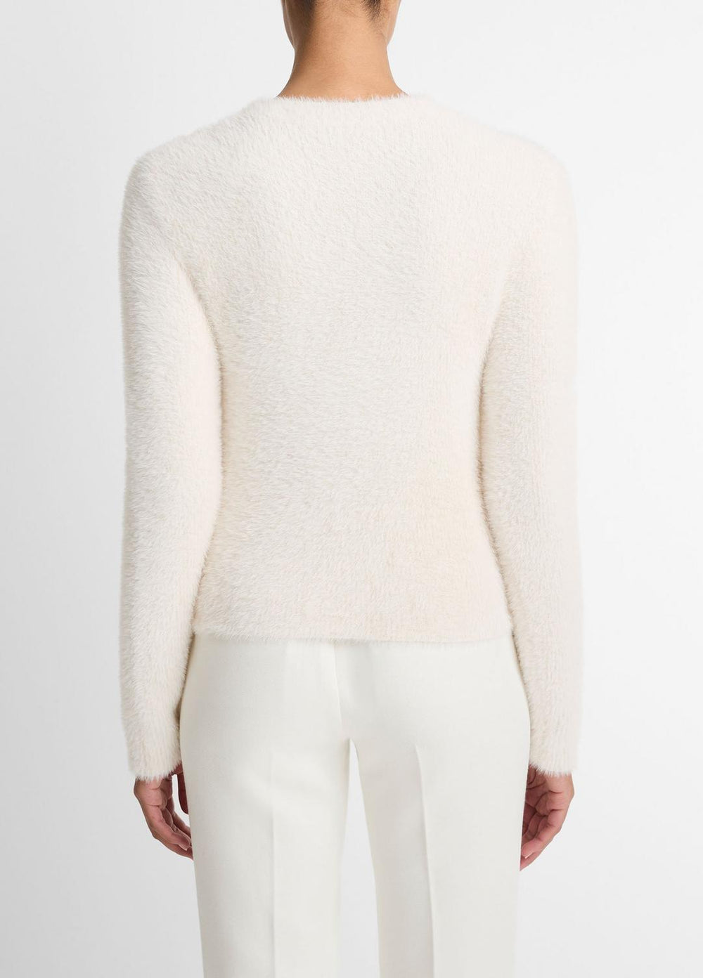Eyelash Crew Neck Sweater in Crew Neck - CHIFFON | VINCE Women