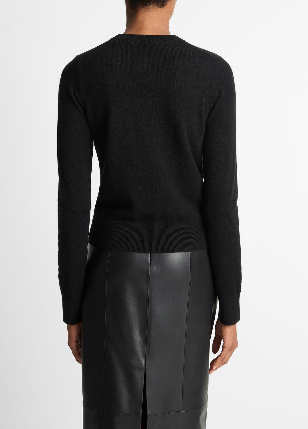 Cashmere Crew Neck Sweater in Crew Neck - BLACK | VINCE Women