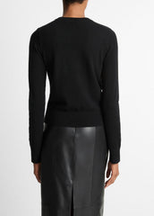 Cashmere Crew Neck Sweater in Crew Neck - BLACK | VINCE Women