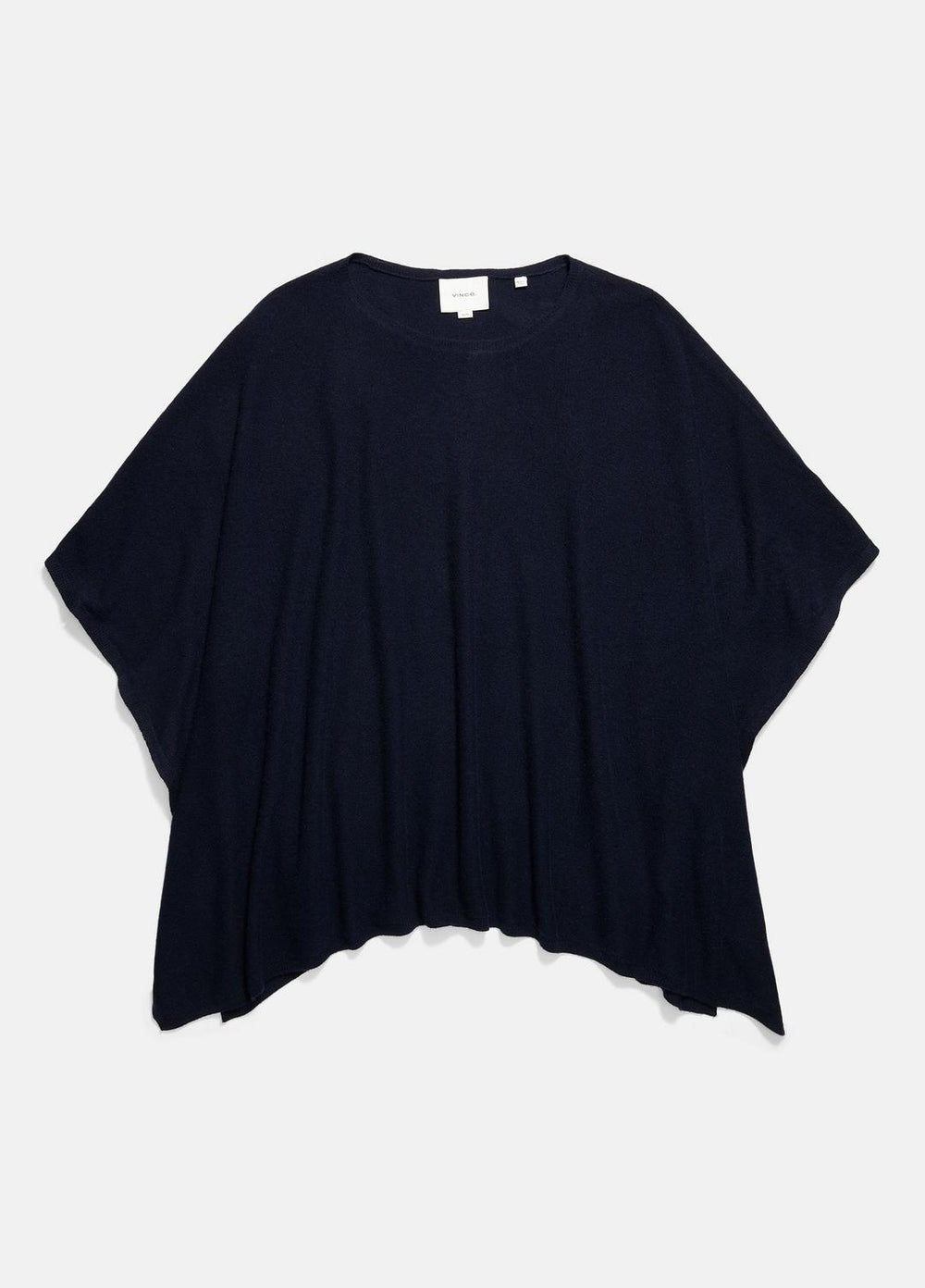 Reverse-Jersey Cashmere Boat-Neck Poncho in Sweaters - COASTAL BLUE | VINCE Women