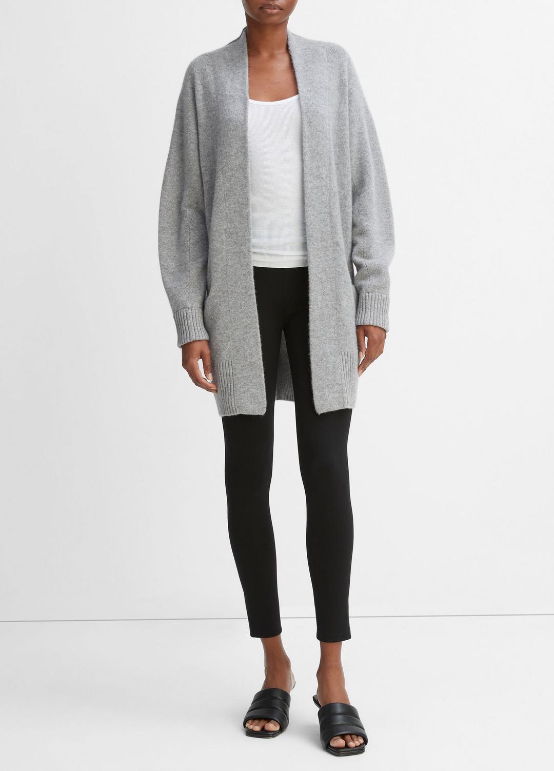 Cashmere Open-Front Cardigan in Cardigans - MEDIUM HEATHER GREY | VINCE Women