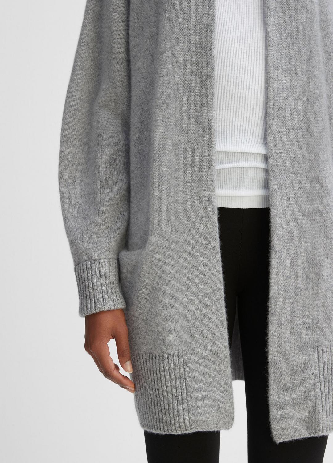Cashmere Open-Front Cardigan in Cardigans - MEDIUM HEATHER GREY | VINCE Women