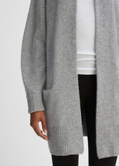 Cashmere Open-Front Cardigan in Cardigans - MEDIUM HEATHER GREY | VINCE Women