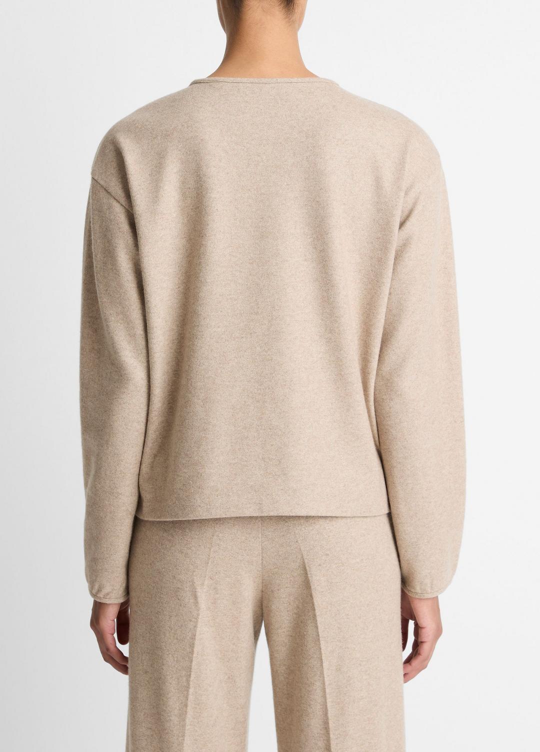 Italian Wool-Blend Lounge Pullover in Sweatshirts & Hoodies - HEATHER MARZIPAN | VINCE Women