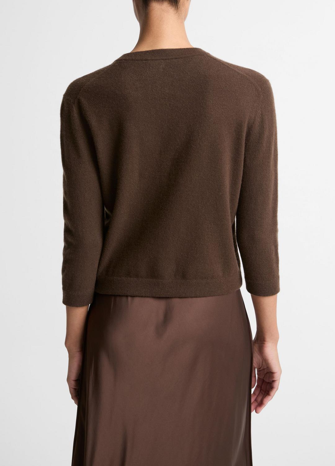 Wool & Cashmere-Blend Pocket Cardigan in Cardigans - DARK BARK | VINCE Women