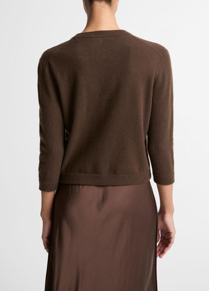 Wool & Cashmere-Blend Pocket Cardigan in Cardigans - DARK BARK | VINCE Women