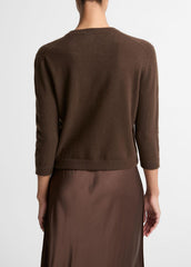 Wool & Cashmere-Blend Pocket Cardigan in Cardigans - DARK BARK | VINCE Women