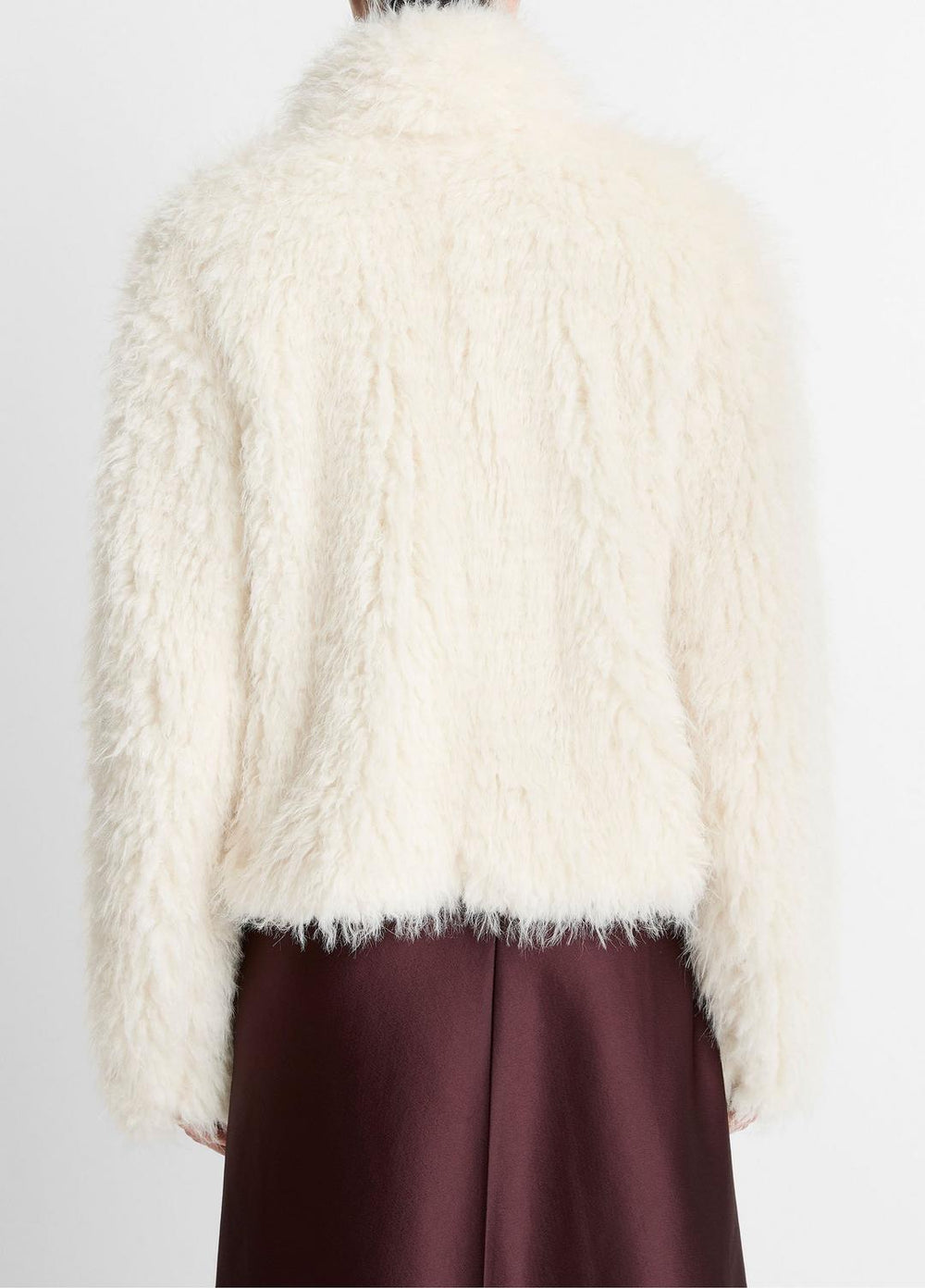 Shaggy Faux-Fur Jacket in Jackets - LIGHT CREAM | VINCE Women