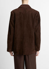 Suede Blazer in Blazers - CHOCOLATE | VINCE Women