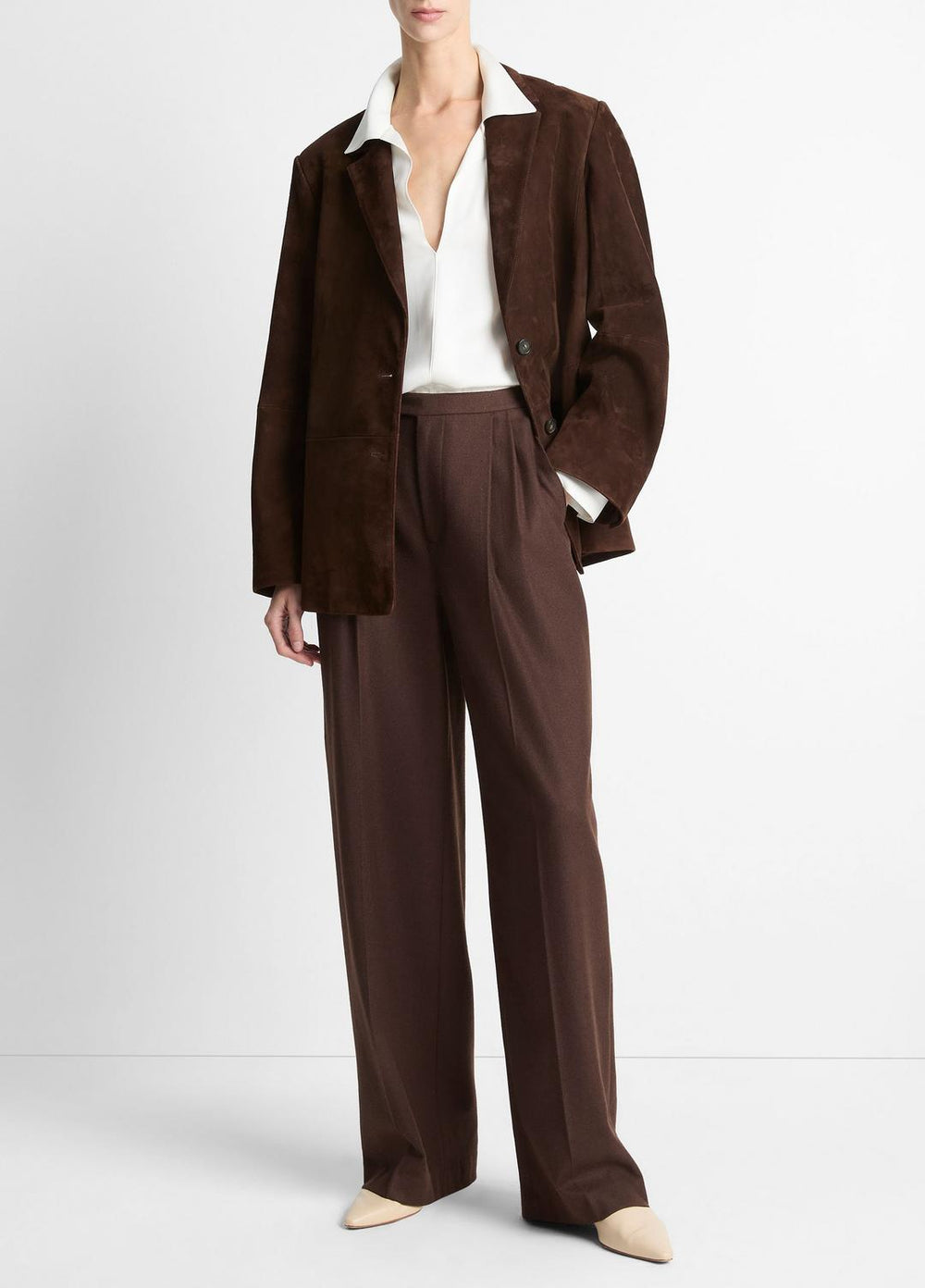 Suede Blazer in Blazers - CHOCOLATE | VINCE Women