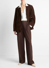 Suede Blazer in Blazers - CHOCOLATE | VINCE Women