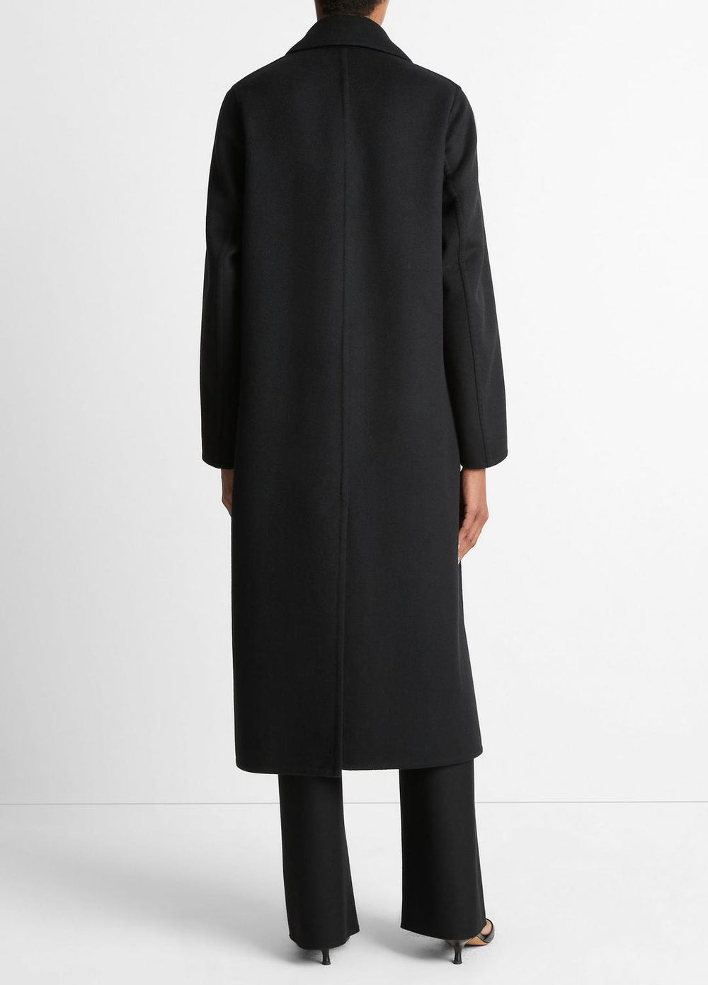 Wool-Blend Single-Breasted Coat in Coats - BLACK | VINCE Women