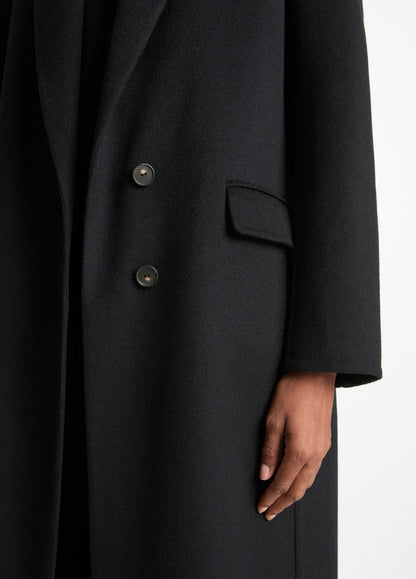 Wool-Blend Single-Breasted Coat in Coats - BLACK | VINCE Women
