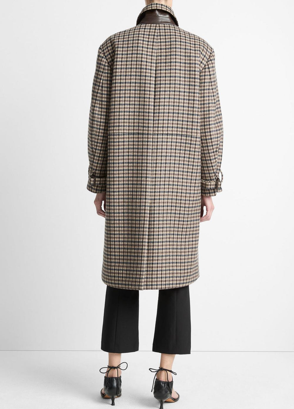 Plaid Car Coat in Coats - MULTI CHECK | VINCE Women