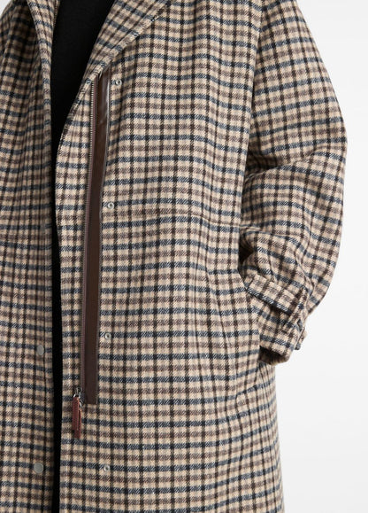 Plaid Car Coat in Coats - MULTI CHECK | VINCE Women