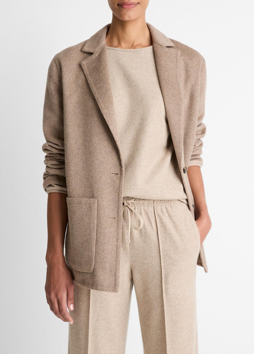 Double-Face Wool & Cashmere-Blend Blazer in Blazers - HEATHER DOE | VINCE Women