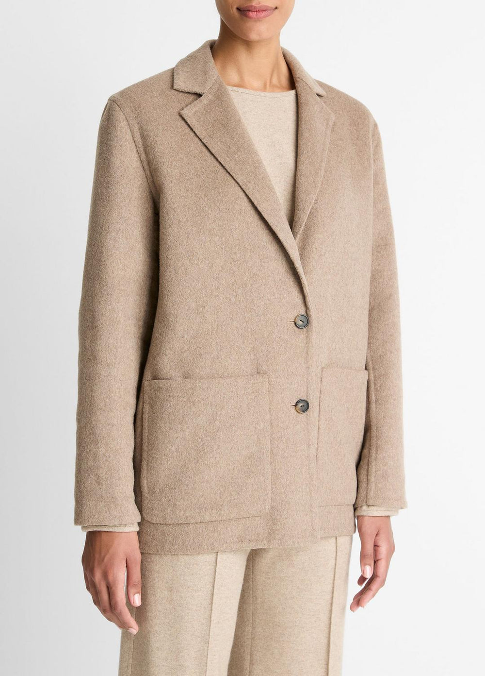 Double-Face Wool & Cashmere-Blend Blazer in Blazers - HEATHER DOE | VINCE Women
