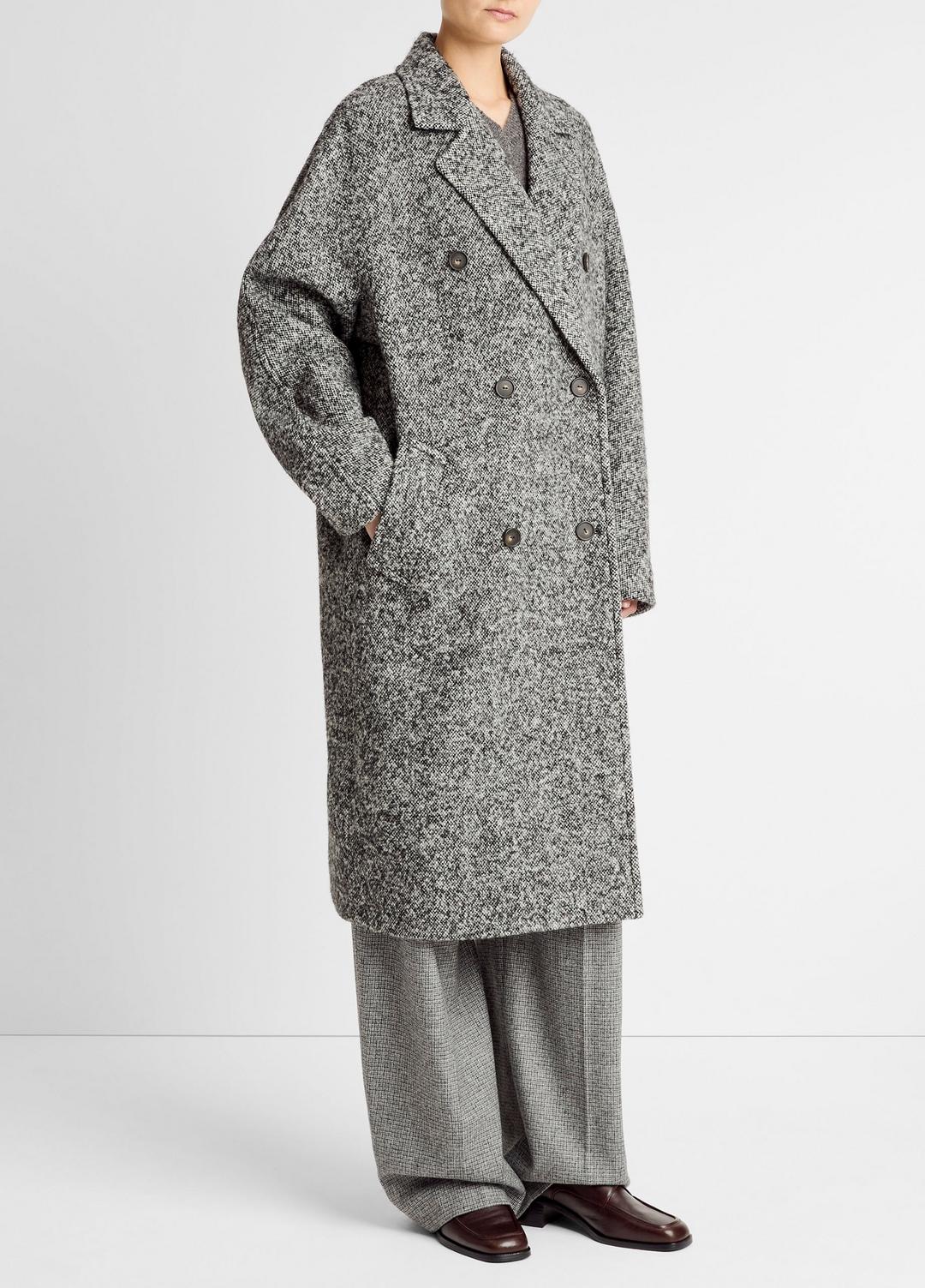 Italian Wool-Blend Overcoat in Coats - GREYSTONE | VINCE Women