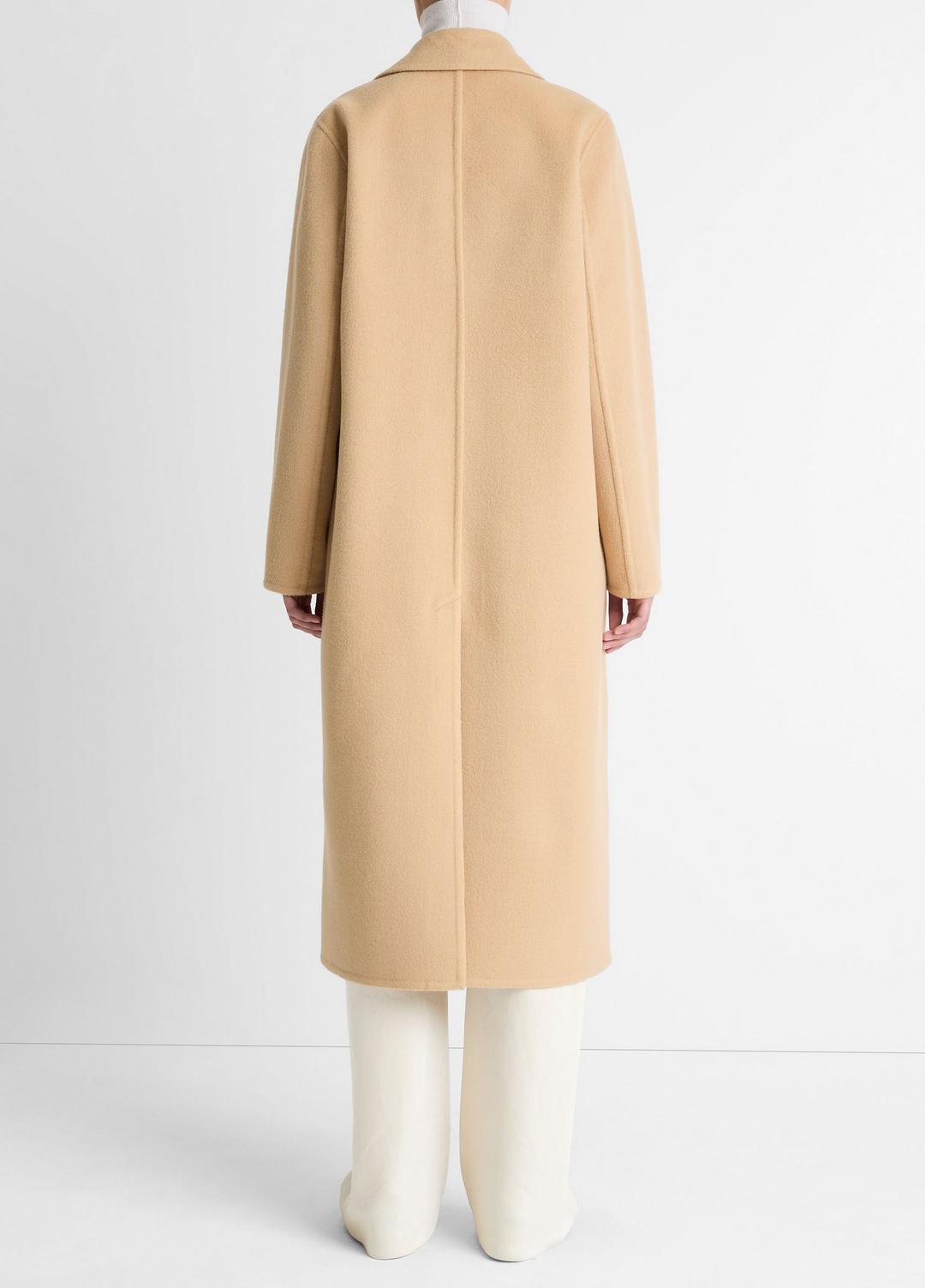 Wool-Blend Single-Breasted Coat in Coats - CAMEL | VINCE Women