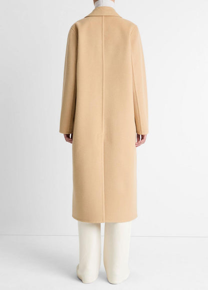 Wool-Blend Single-Breasted Coat in Coats - CAMEL | VINCE Women