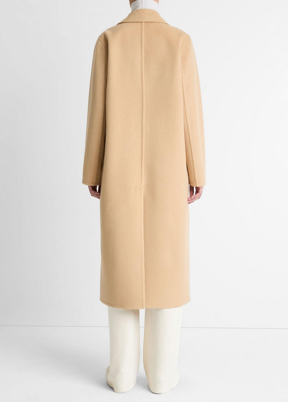 Wool-Blend Single-Breasted Coat in Coats - CAMEL | VINCE Women