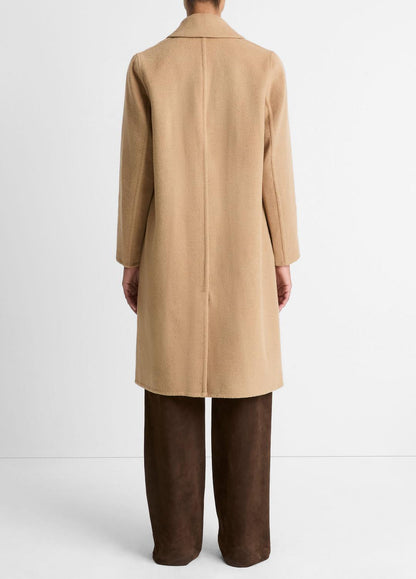 Classic Wool-Blend Straight Coat in Coats - CAMELLO | VINCE Women