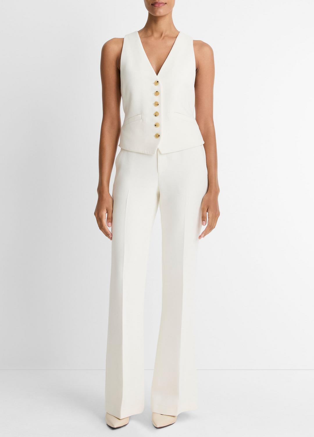 Sculptural Fitted Vest in Vests - OFF WHITE | VINCE Women