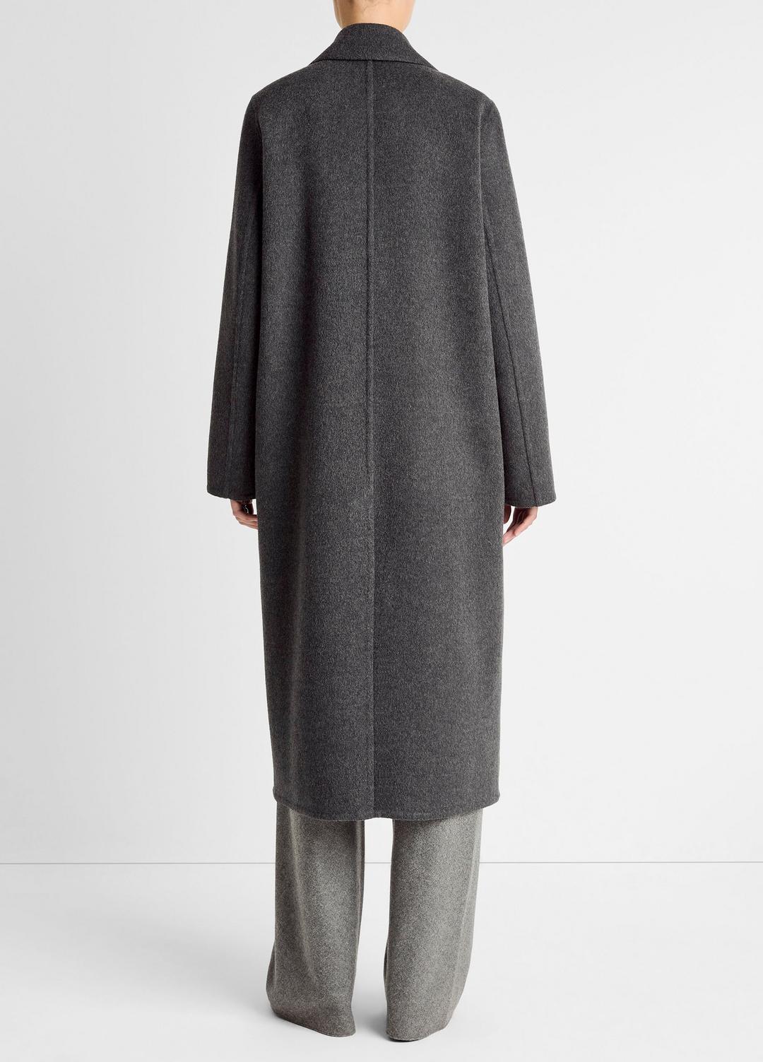 Wool-Blend Single-Breasted Coat in Coats - CHARCOAL | VINCE Women
