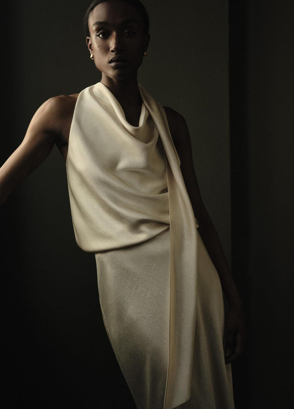 Satin Scarf Top in Tank Tops - BONA | VINCE Women