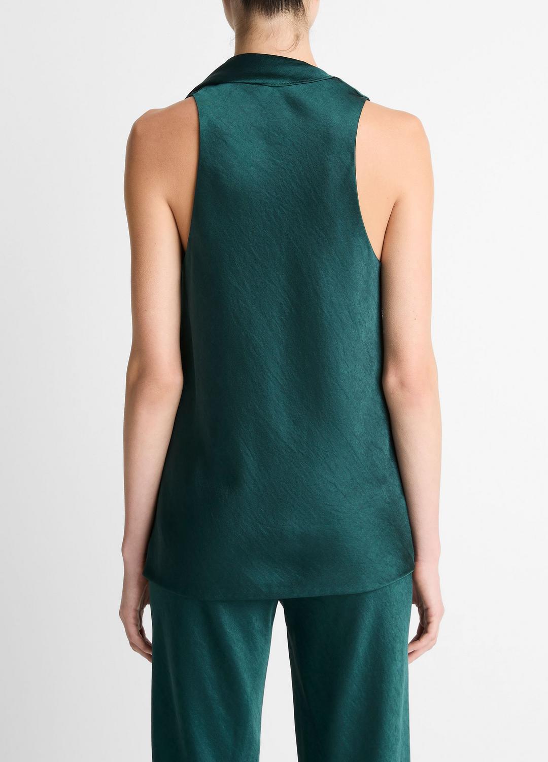 Satin Scarf Top in Tank Tops - JUNIPER | VINCE Women