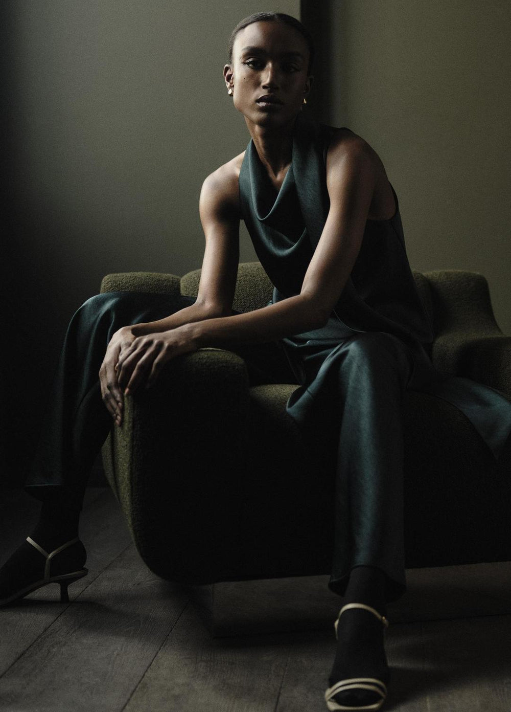 Satin Scarf Top in Tank Tops - JUNIPER | VINCE Women