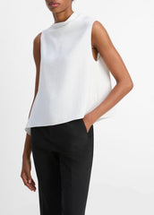 Asymmetrical Draped A-Line Top in Tank Tops - OFF WHITE | VINCE Women