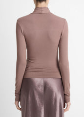 Fixed Wrap Long-Sleeve Top in Long Sleeve - SMOKY BERRY | VINCE Women