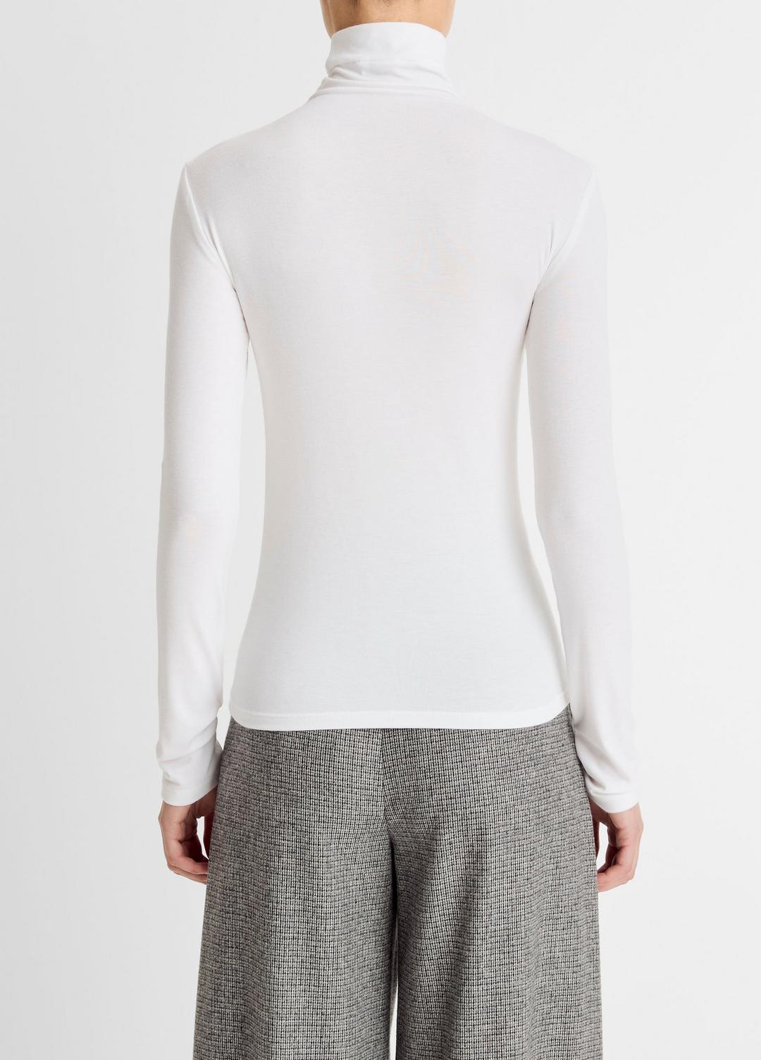 Essential Long-Sleeve Turtleneck Top in Long Sleeve - OFF WHITE | VINCE Women
